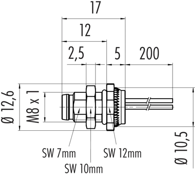 76 6319 1111 00003-0200 binder Sensor-Aktor Kabel Bild 2