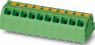 Leiterplattenklemme, 10-polig, RM 3.5 mm, 0,2-1,5 mm², 16 A, Push-in-Federanschluss, grün, 1071018