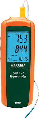 TM100-NIST Extech Thermometer, Anzeigegeräte