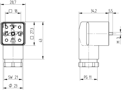 14121 Hirschmann Automation and Control Ventilsteckverbinder Bild 3