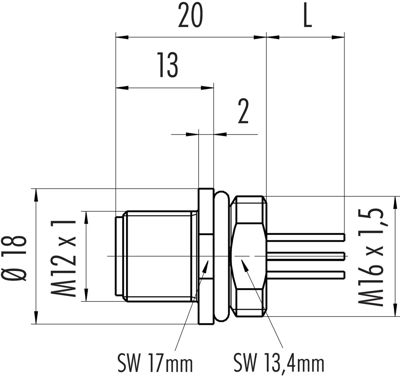 76 4331 0011 00004-0200 binder Sensor-Aktor Kabel Bild 2