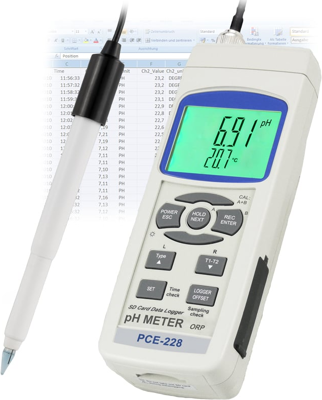 PCE-228S PCE Instruments Conductivity, PH-Meter, Refractometer Image 1