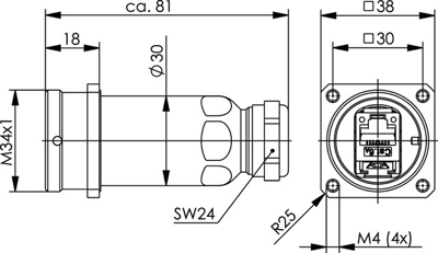 100007385 Telegärtner Modularsteckverbinder Bild 2