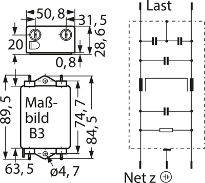 B84112B0000B060 TDK (EPCOS) Interference suppression filter Image 2