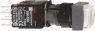 Drucktaster, beleuchtbar, tastend, 1 Schließer + 1 Öffner, Bund quadratisch, weiß, Frontring schwarz, Einbau-Ø 16 mm, XB6CE1B5B