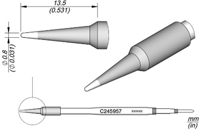 C245957 JBC Lötspitzen, Entlötspitzen und Heißluftdüsen Bild 1