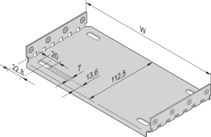 EuropacPRO Montageplatte 63 TE,160 mm, zur KomKombination mit Deck- und Bodenblech