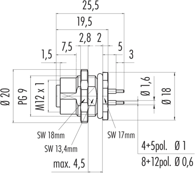 86 0536 1000 00404 binder Sensor-Aktor Rundsteckverbinder Bild 2