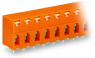Leiterplattenklemme, 10-polig, RM 7.62 mm, 0,08-2,5 mm², 16 A, Käfigklemme, orange, 741-410