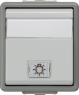 Aufputz-Feuchraum-Kontrollschalter, grau, 250 V (AC), 10 A, IP44, 5TA4726