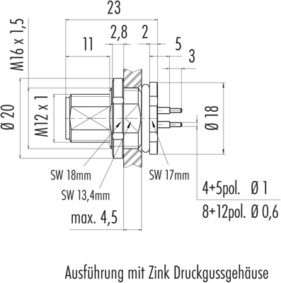 86 0631 1100 00012 binder Sensor-Aktor Rundsteckverbinder Bild 2