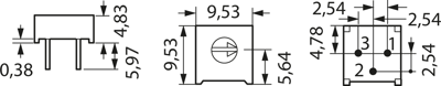 3386P-1-105LF Bourns Electronics GmbH Trimmpotentiometer Bild 2