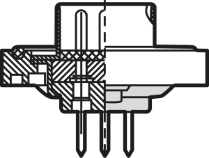 D-Sub Buchse, 9-polig, Standard, bestückt, gerade, Einlötstift, 4STD09SAR99E20X