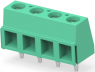Leiterplattenklemme, 4-polig, RM 5.08 mm, 0,05-1,3 mm², 13.5 A, Käfigklemme, grün, 282837-4