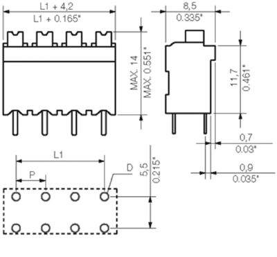 1826070000 Weidmüller PCB Terminal Blocks Image 3