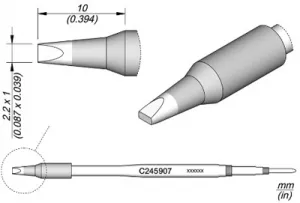 C245-907 JBC Soldering tips, desoldering tips and hot air nozzles