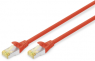 Patchkabel, RJ45-Stecker, gerade auf RJ45-Stecker, gerade, Cat 6A, S/FTP, LSZH, 7 m, rot