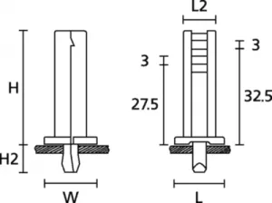 152-55059 HellermannTyton Kabelhalter