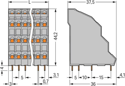 738-126 WAGO PCB Terminal Blocks Image 2