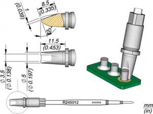 R245012 JBC Soldering tips, desoldering tips and hot air nozzles