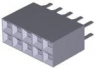 Buchsenleiste, 10-polig, RM 2.54 mm, gerade, schwarz, 5-535542-5