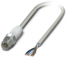 Sensor-Aktor Kabel, M12-Kabelstecker, gerade auf offenes Ende, 5-polig, 1.5 m, PP-EPDM, grau, 4 A, 1404039