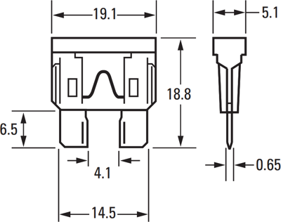 0287001.PXCN Littelfuse KFZ Flachsicherungen Bild 2