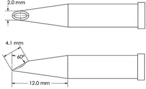 GT4-HF6020V METCAL Soldering tips, desoldering tips and hot air nozzles