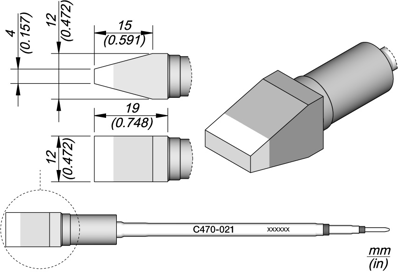 C470021 JBC Soldering tips, desoldering tips and hot air nozzles