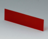Front-/ Rückplatte 23,6x81,9 mm, rot/transparent, Acrylglas, A9108113