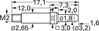 5110/G-F-1.2NE-AU-2.3 C PTR Prüfstifte