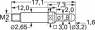 Gewinde-Prüfstift mit Tastkopf, Flachkopf, Ø 2.65 mm, Hub 3.5 mm, RM 4 mm, L 22.5 mm, 5110/G-F-1.2NE-AU-2.3 C