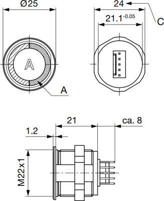 1241.3254 SCHURTER Piezotaster Bild 2