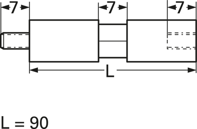 4 S 90 QUICK-OHM Abstandsbolzen Bild 2