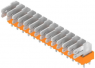 Leiterplattenklemme, 14-polig, RM 5 mm, 0,2-2,5 mm², 15 A, Flachstecker, orange, 9511530000