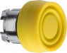 Drucktaster, unbeleuchtet, tastend, Bund rund, gelb, Frontring silber, Einbau-Ø 22 mm, ZB4BP5S