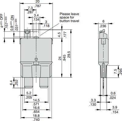 1610-H2-20A E-T-A Automotive Blade Fuses Image 2