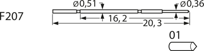 F20701S036L050 Feinmetall Prüfstifte