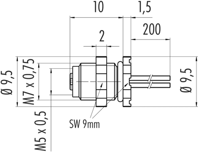 09 3106 86 03 binder Sensor-Aktor Kabel Bild 2