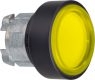 Drucktaster, unbeleuchtet, tastend, Bund rund, gelb, Frontring schwarz, Einbau-Ø 22 mm, ZB4BP5837
