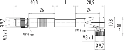 77 3608 3405 50003-0100 binder Sensor-Aktor Kabel Bild 2