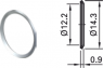 Unterlegscheibe, H 0.9 mm, Innen-Ø 12.2 mm, Außen-Ø 14.3 mm, Nickel, 23.5108