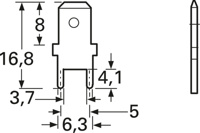 3866B.68 Vogt Flachstecker