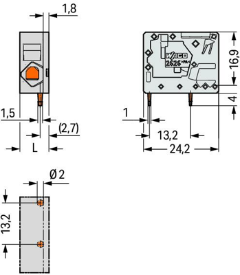 2626-1101/000-006 WAGO PCB Terminal Blocks Image 2