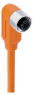 Sensor-Aktor Kabel, M12-Kabeldose, abgewinkelt auf offenes Ende, 4-polig, 10 m, PVC, orange, 4 A, 934703002