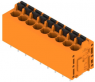 Leiterplattenklemme, 9-polig, RM 5 mm, 0,12-2,5 mm², 20 A, Federklemmanschluss, orange, 1330250000