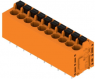Leiterplattenklemme, 10-polig, RM 5.08 mm, 0,12-2,5 mm², 20 A, Federklemmanschluss, orange, 1331240000