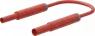 Safety measuring lead with (4 mm lamella plug, straight) to (4 mm socket, straight), 0.5 m, red, PVC, 1.0 mm², CAT IV, 66.1044-05022