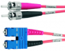 LWL-Duplex-Adapterkabel, ST auf SC, 1 m, OM3, Multimode 50/125 µm