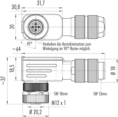 99 1438 820 05 binder Sensor-Aktor Rundsteckverbinder Bild 2